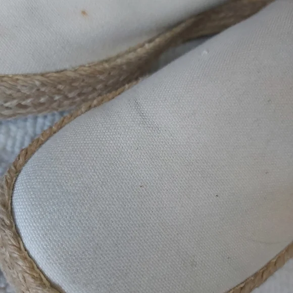 Y2K Keds beige canvas platform espadrilles loafers slip on shoes - Picture 6 of 15